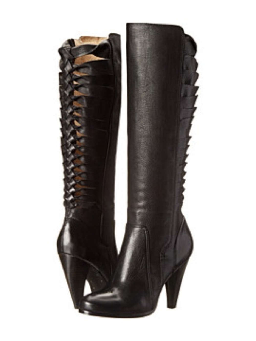FRYE Black Mikaela Twisted Tall Leather Boot 5.5